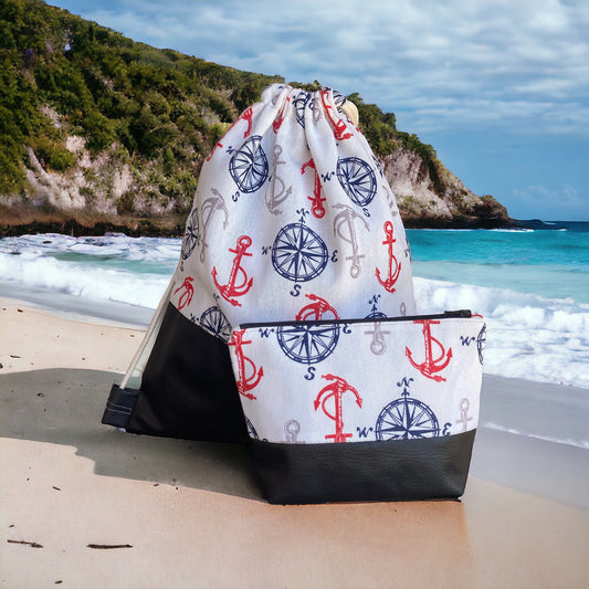 Gymbag neszesszerrel (Vasmacskák fekete textilbőrrel