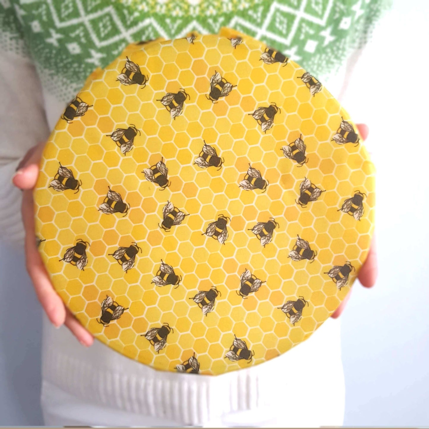 Méhviaszkos Élelmiszer Csomagoló Szett 3db — Bees & Cherries minta